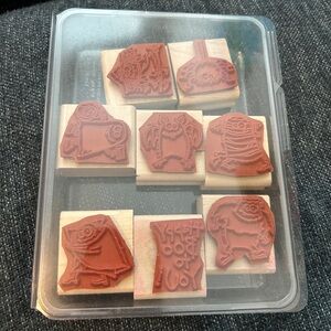 Stampin' Up! Red Rubber Monster Stamp Set